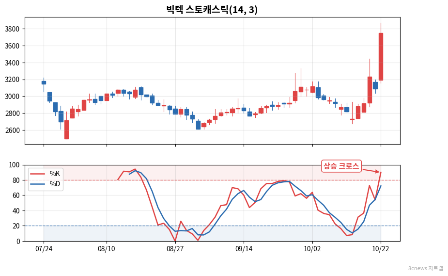 빅텍 스토캐스틱 차트