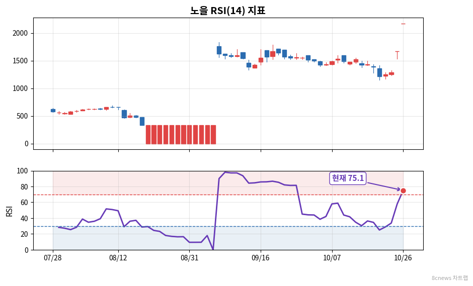 노을 RSI 차트
